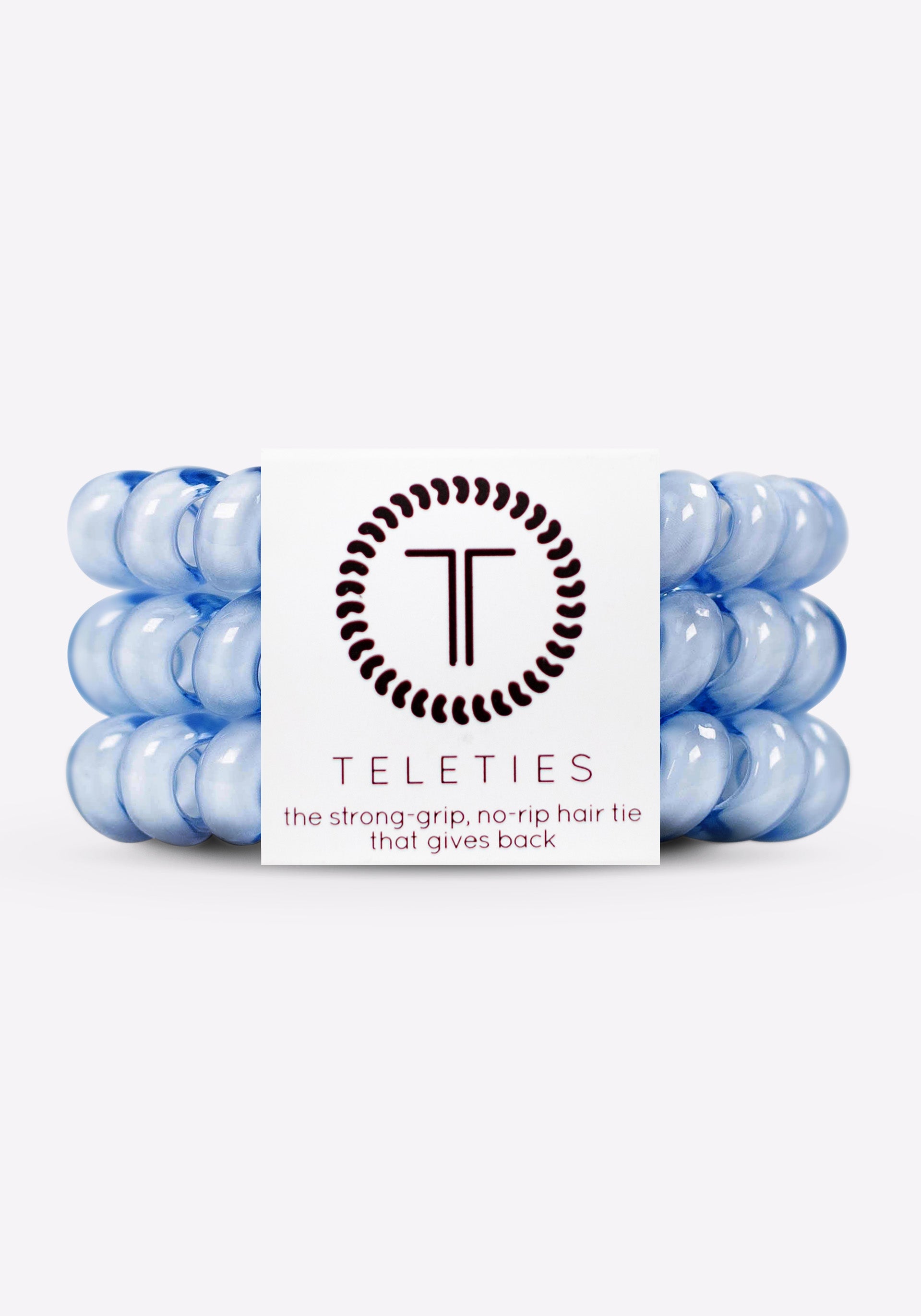 Washed Denim Large Hair Coils - 3 Pack